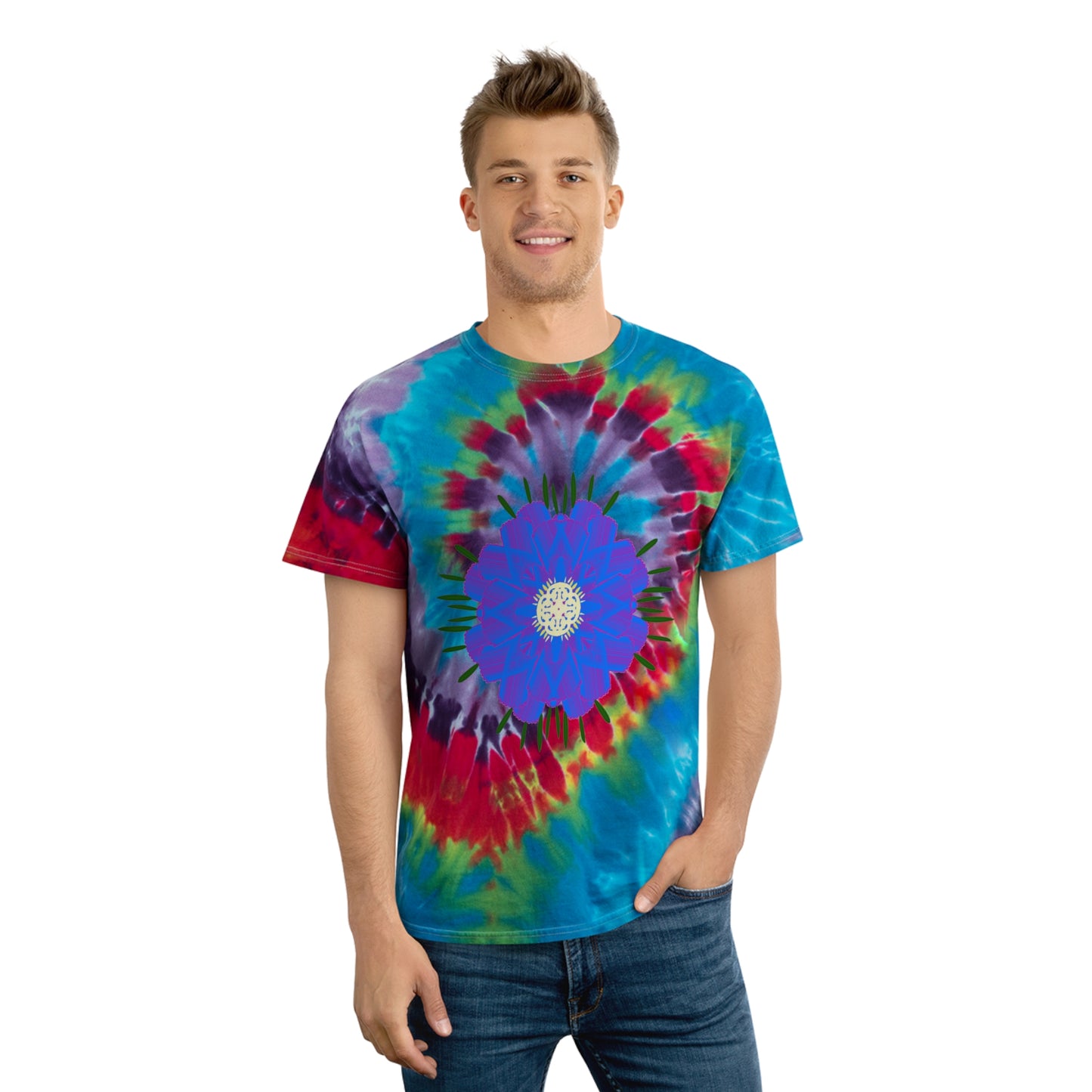Mythical Flora No 1 Tie-Dye Tee, Spiral