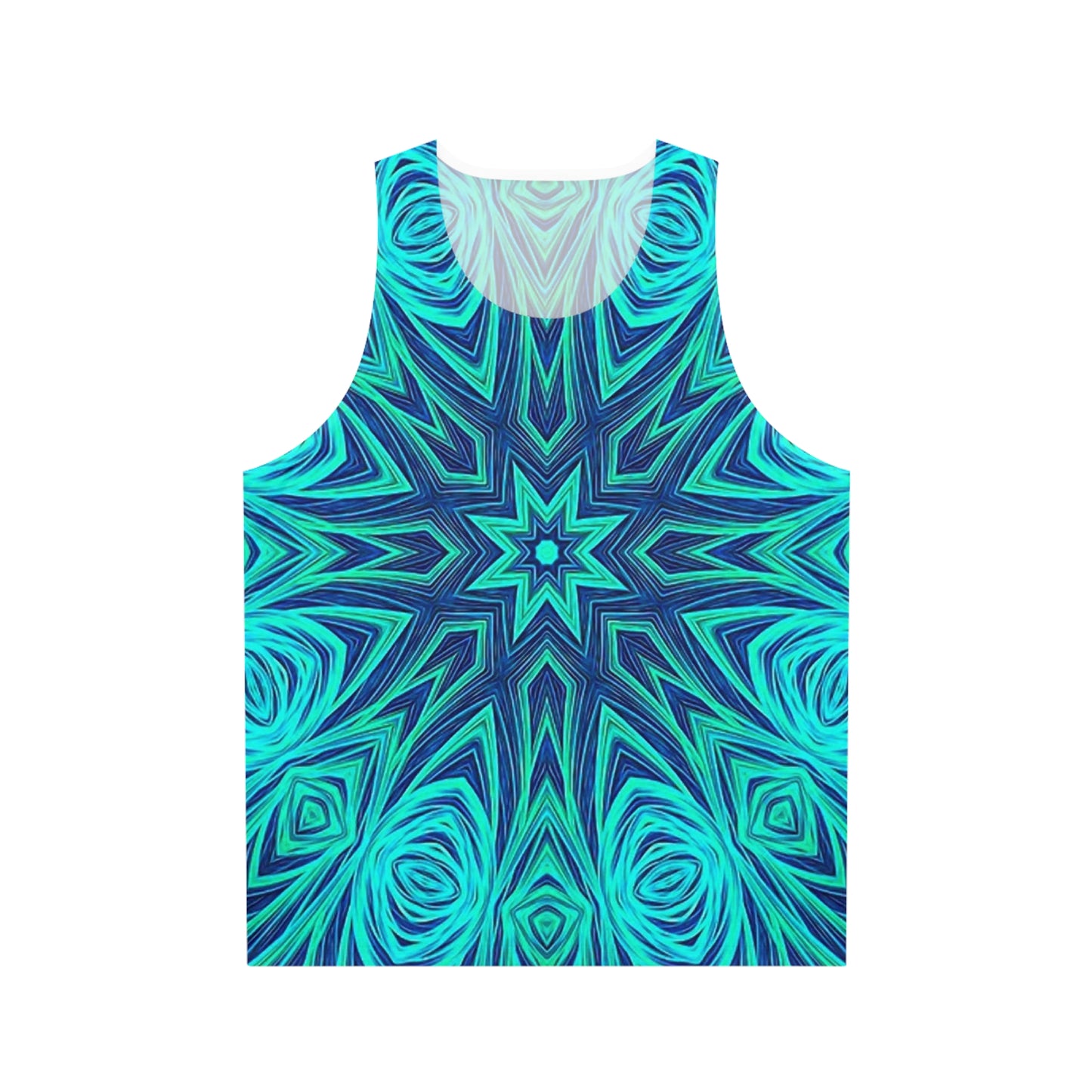 Blue Ice Kaleidoscope Unisex Tank Top (AOP)