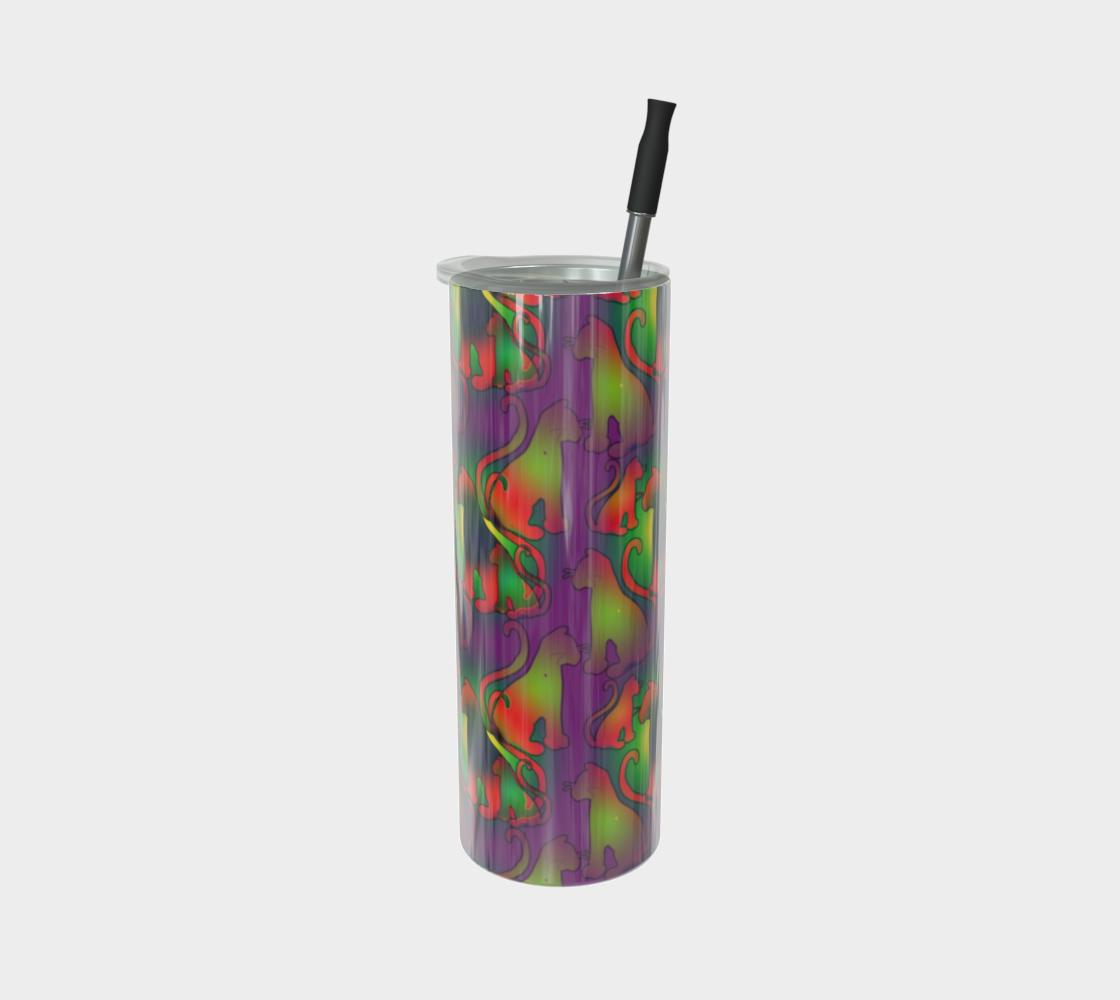 Abstract Cats Stainless Steel Tumbler