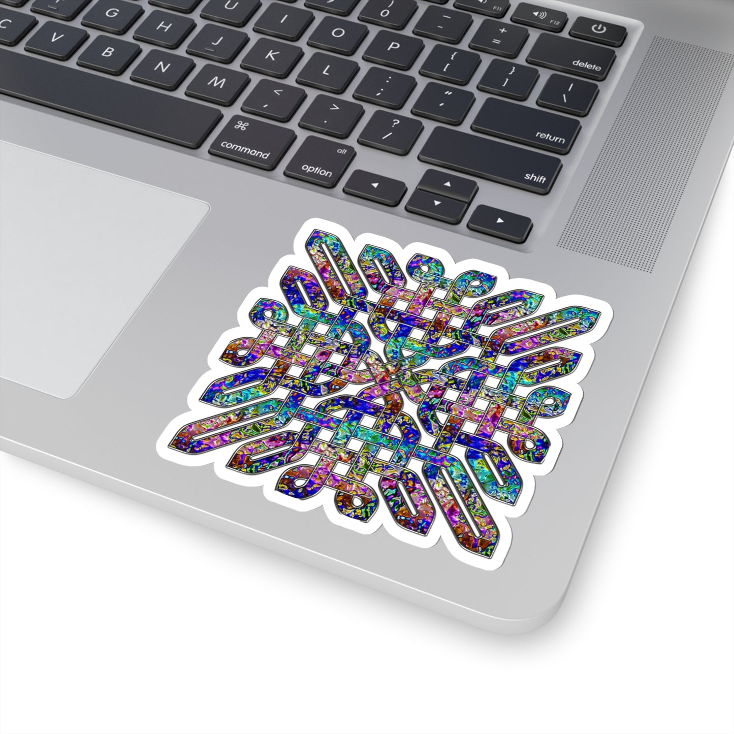 Dichroic Celtic Knot Kiss-Cut Stickers
