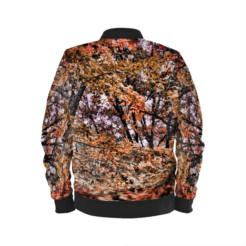 Fall Windy Leaves Mens Bomber Jacket