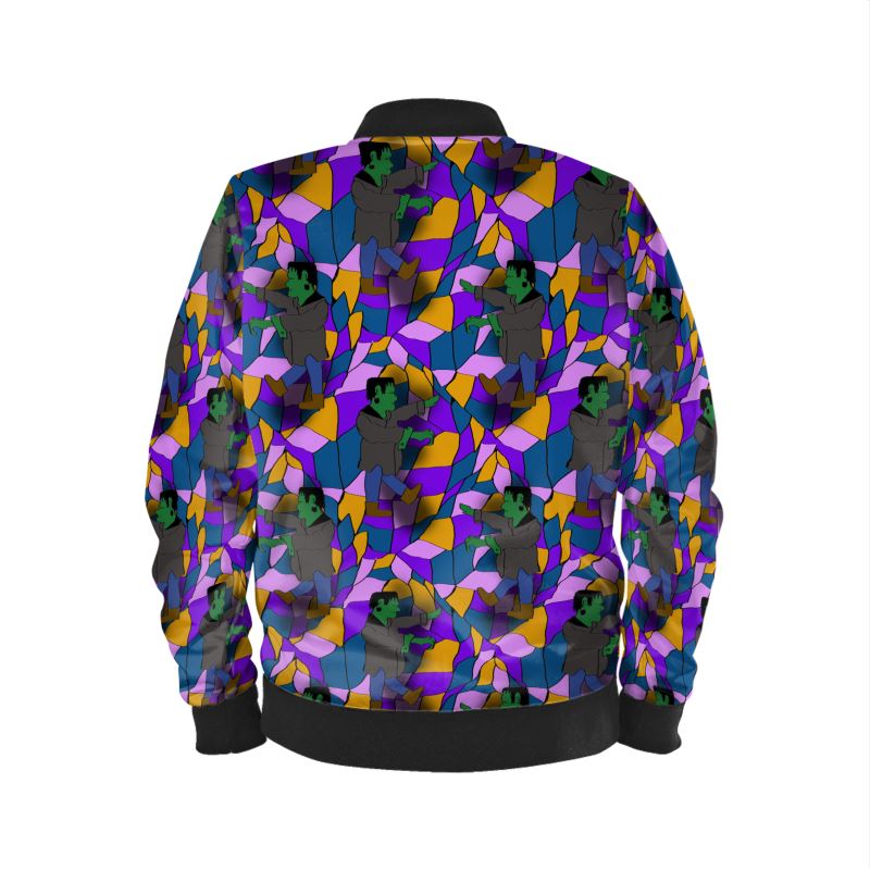 Frankenstein Pattern Mens Bomber Jacket