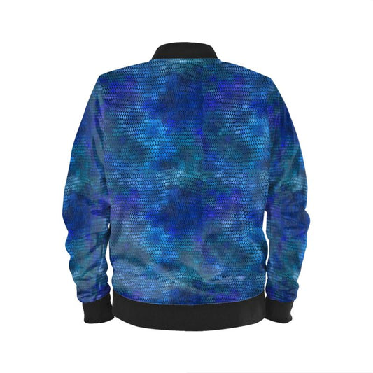 Blue Dragon Scales Mens Bomber Jacket