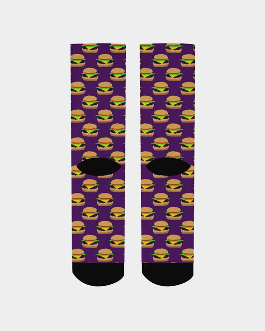 Cheeseburger Pattern Men's Socks