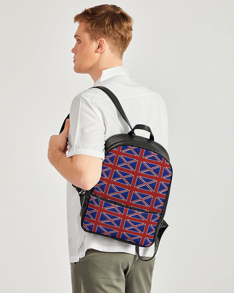 British Flag Pattern Classic Faux Leather Backpack