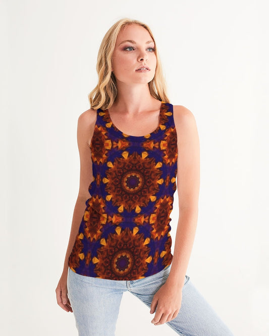 Blue Orange Red Kaleidoscope Women's All-Over Print Tank