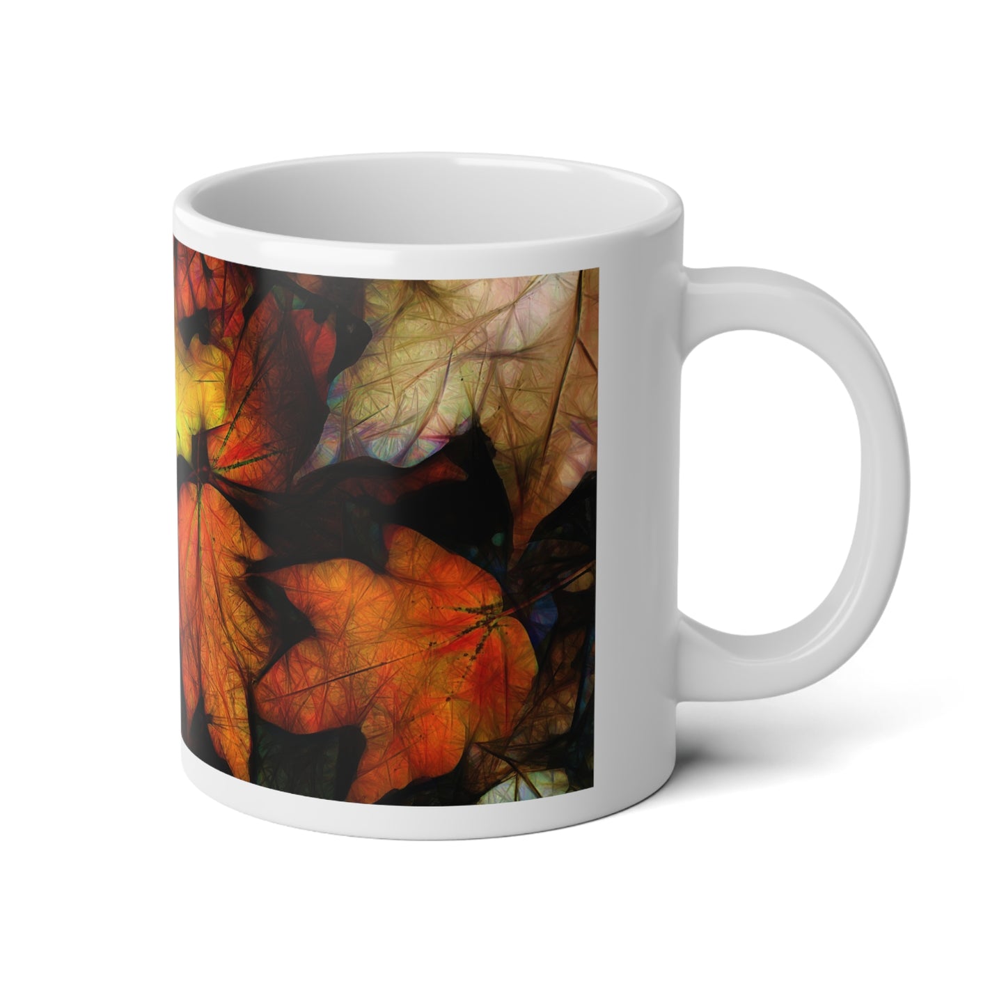 Mid October Leaves 2 Jumbo Mug, Cozy Coffee Cup, Fall Kitchen Decor, 20oz Mug, Seasonal Gift, Harvest Coffee Mug