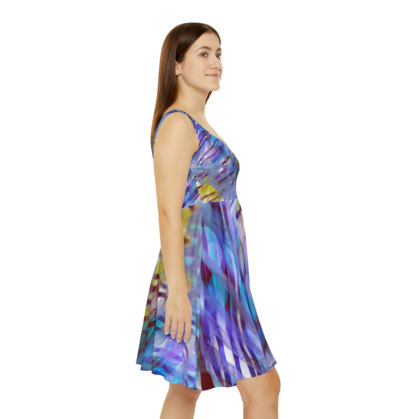 Abstract Ripple Women's Skater Dress (AOP)