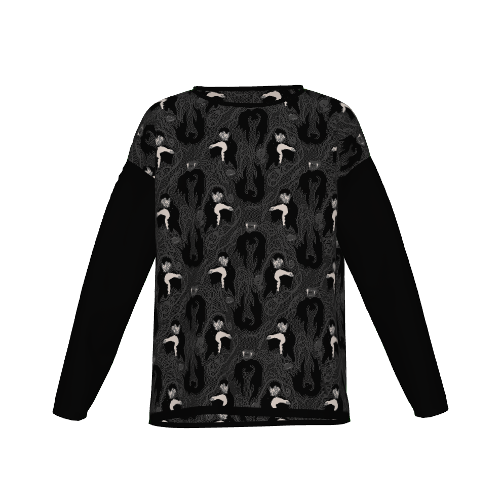 Vampire Pattern Knit Sweater