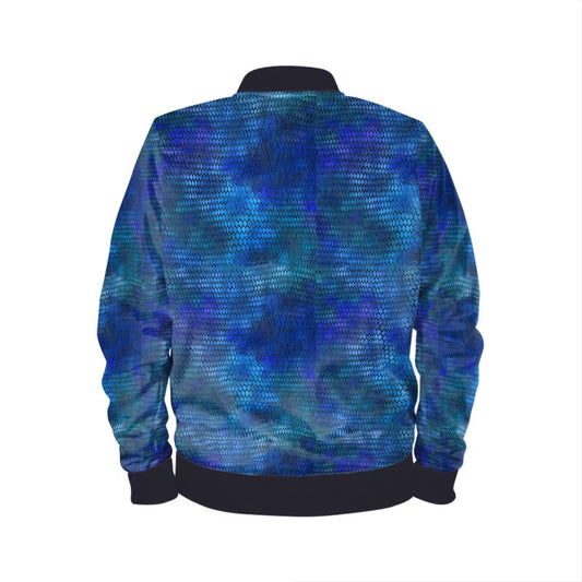 Blue Dragon Scales Mens Bomber Jacket