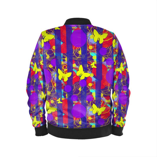 Happy Spring Pattern Mens Bomber Jacket