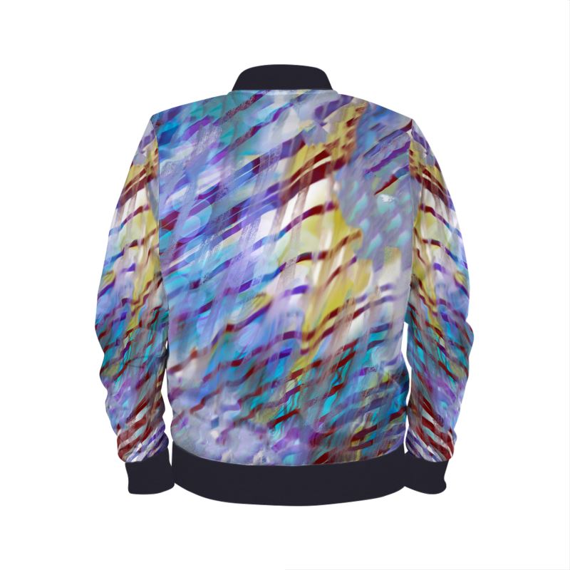 Abstract Ripple Mens Bomber Jacket