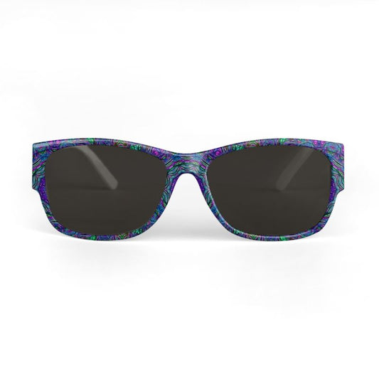 Blue Green Purple Kaleidoscope Sunglasses