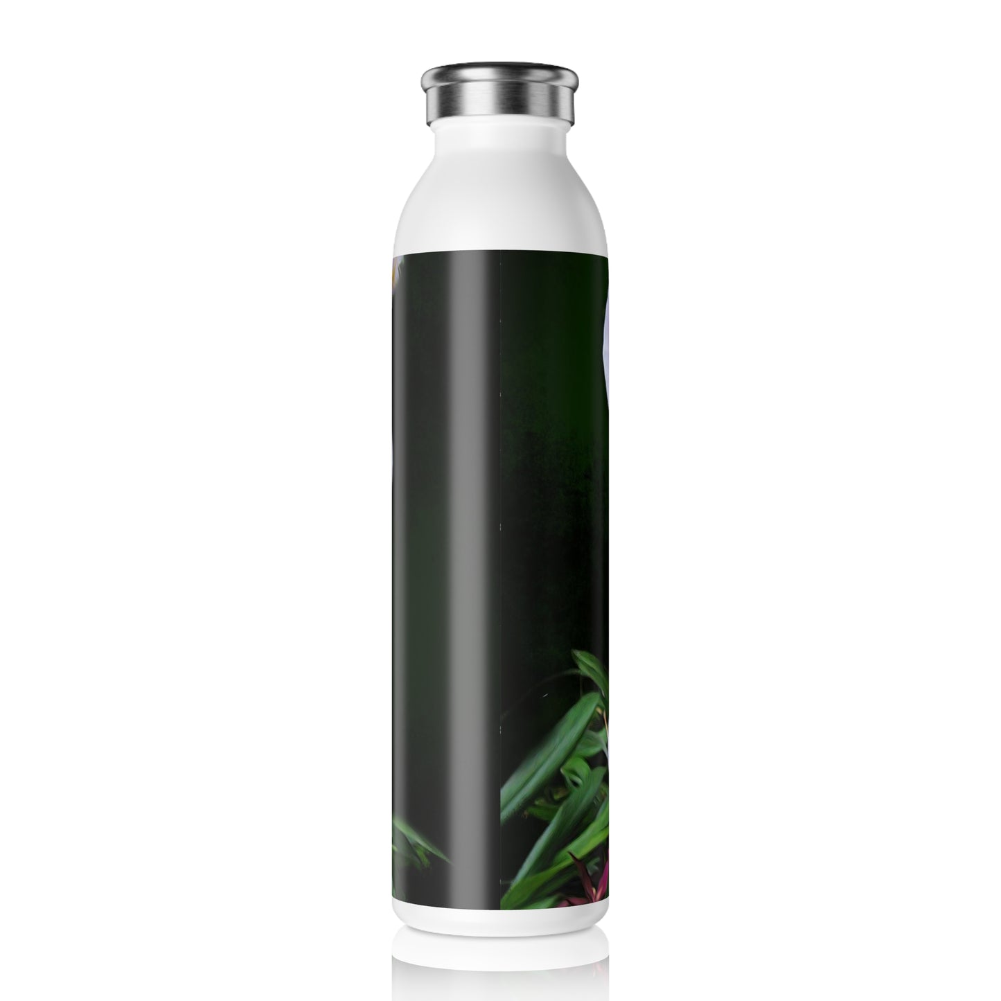 Outdoor Orchids Slim Water Bottle - Stylish Orchid Design, Eco-Friendly, Perfect for Fitness, Travel, Gifts, and Daily Hydration