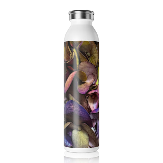 October Flowers 4 Slim Water Bottle - Stylish Hydration on the Go