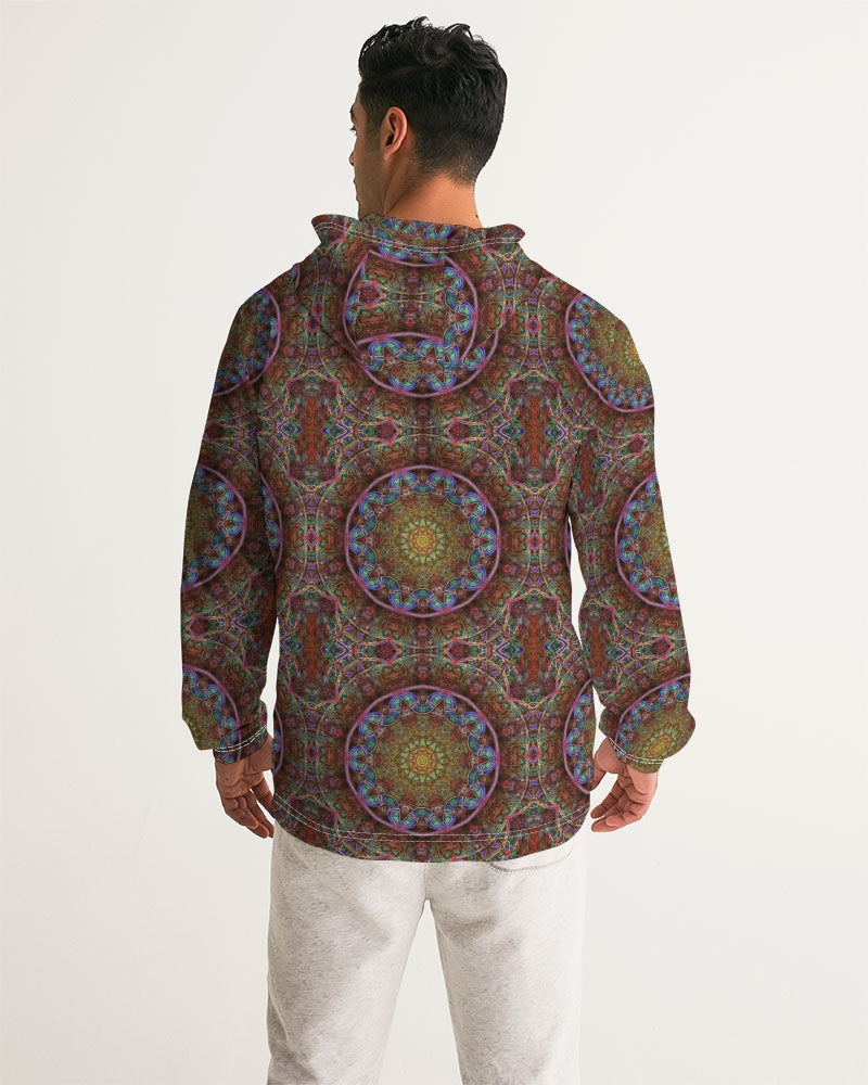 Blue Pink Windy Kaleidoscope Men's All-Over Print Windbreaker