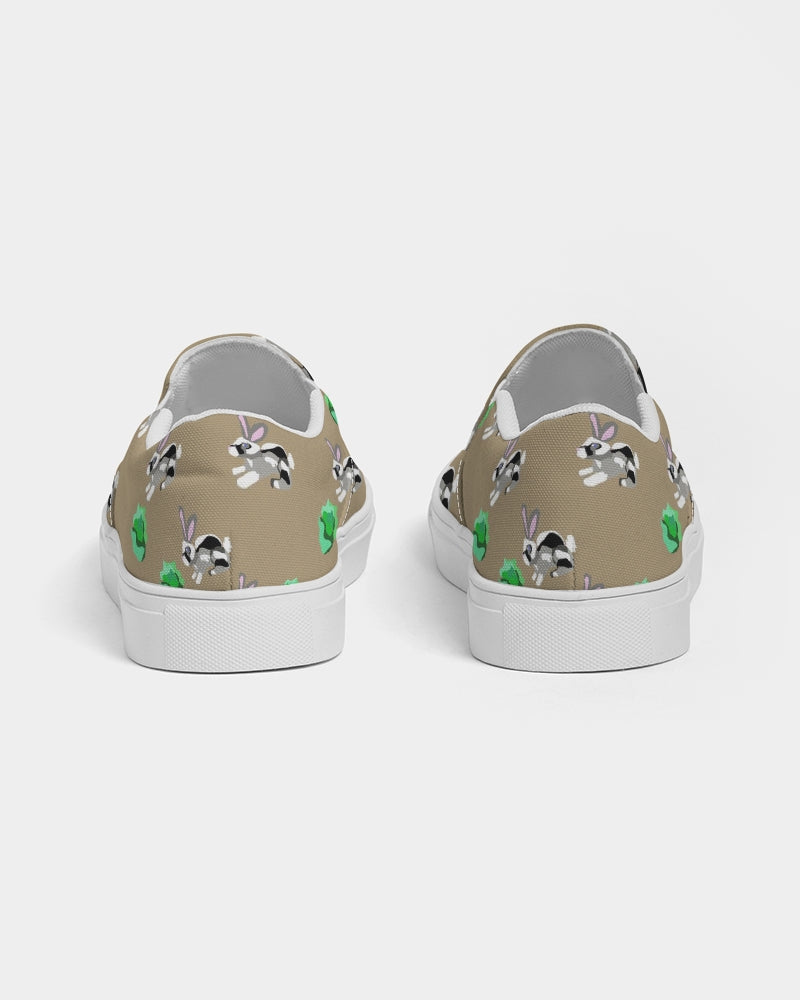 Bunnies Pattern Women's Slip-On Canvas Shoe