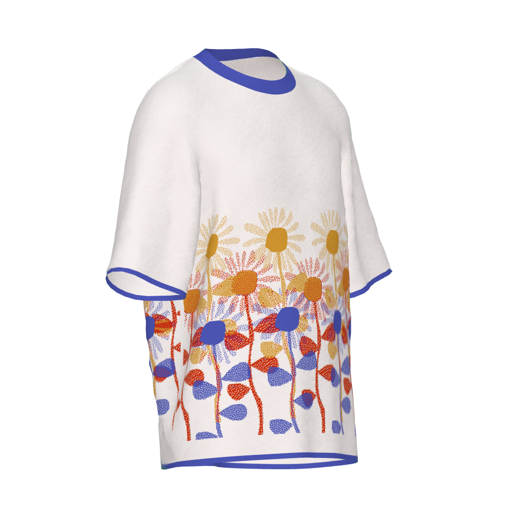 Sunflowers Crewneck Shortsleeve Sweater