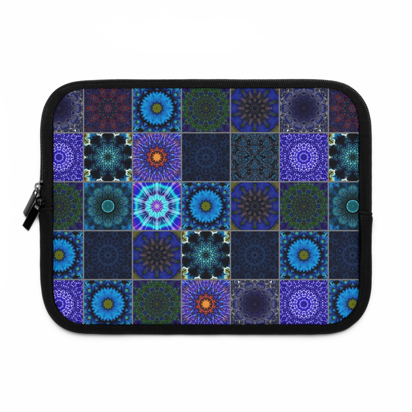 Blue Crazy Quilt Laptop Sleeve