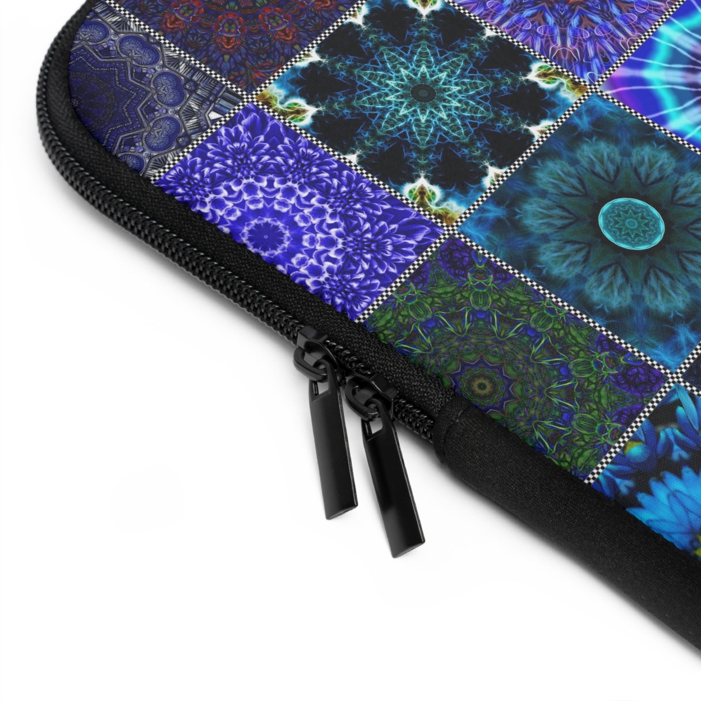 Blue Crazy Quilt Laptop Sleeve