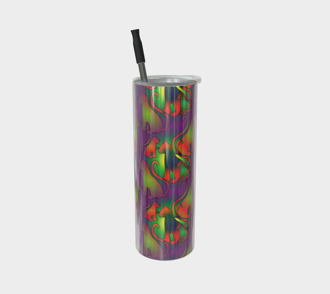 Abstract Cats Stainless Steel Tumbler