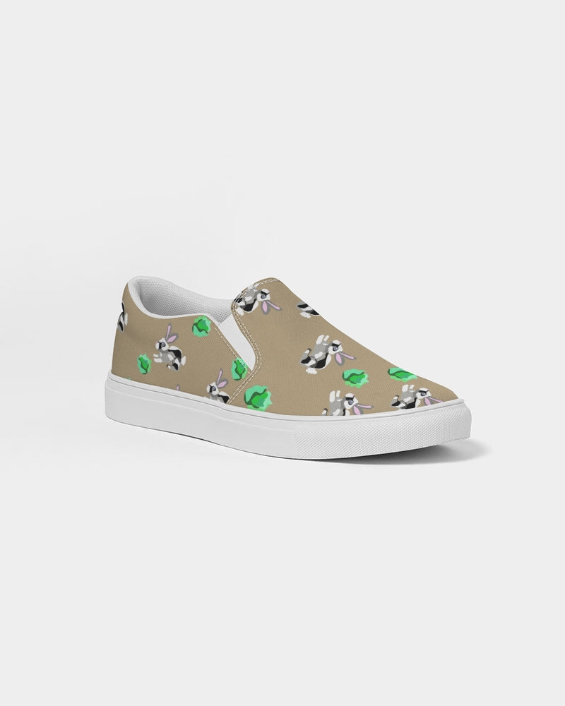 Bunnies Pattern Women's Slip-On Canvas Shoe