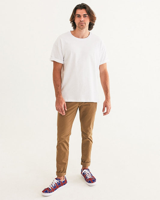 British Flag Pattern Men's Faux-Leather Sneaker