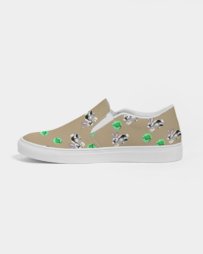 Bunnies Pattern Women's Slip-On Canvas Shoe