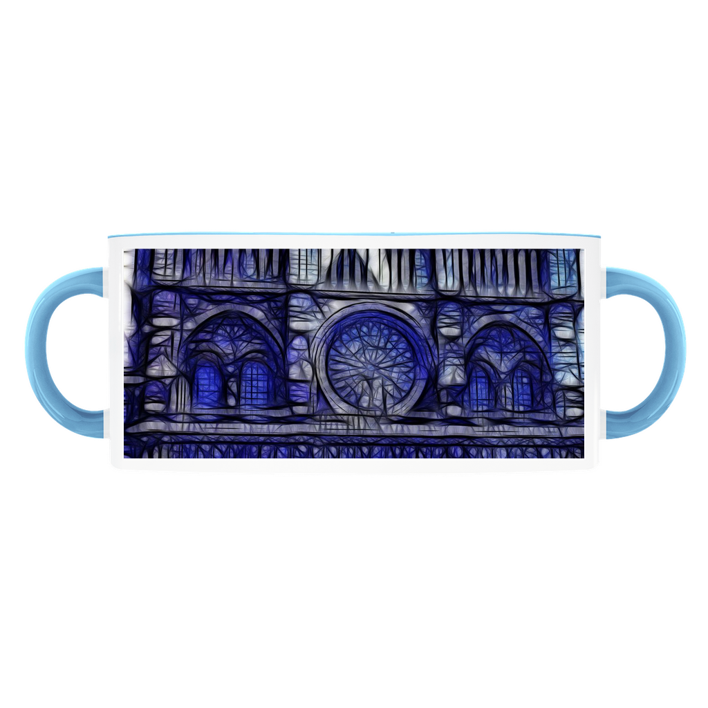 Cathedral In Blue Accent Mugs