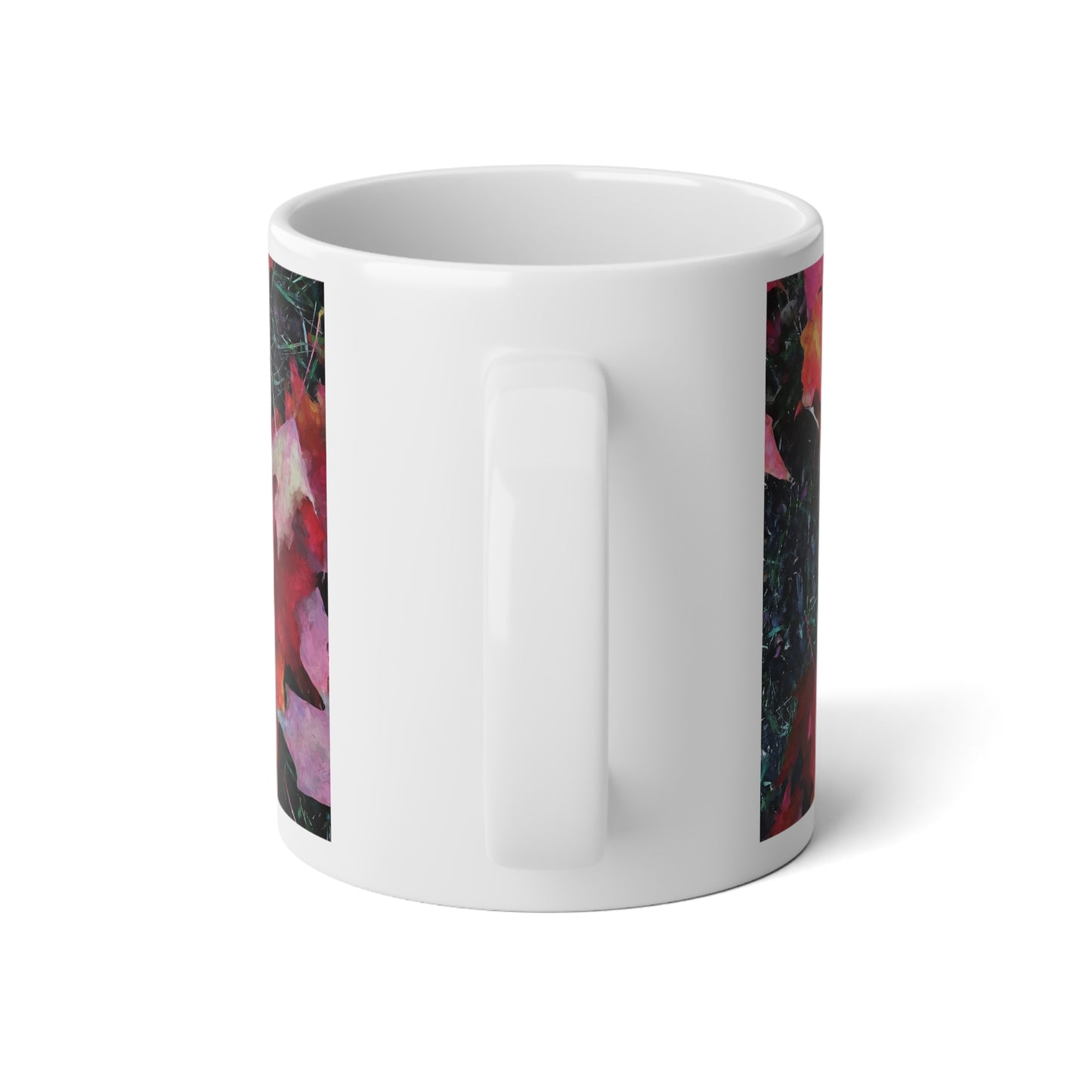 Maple Leaves 5 Jumbo Mug, Cozy Fall Drinkware, 20oz Coffee Cup, Seasonal Home Décor, Ideal for Thanksgiving and Fall Gatherings