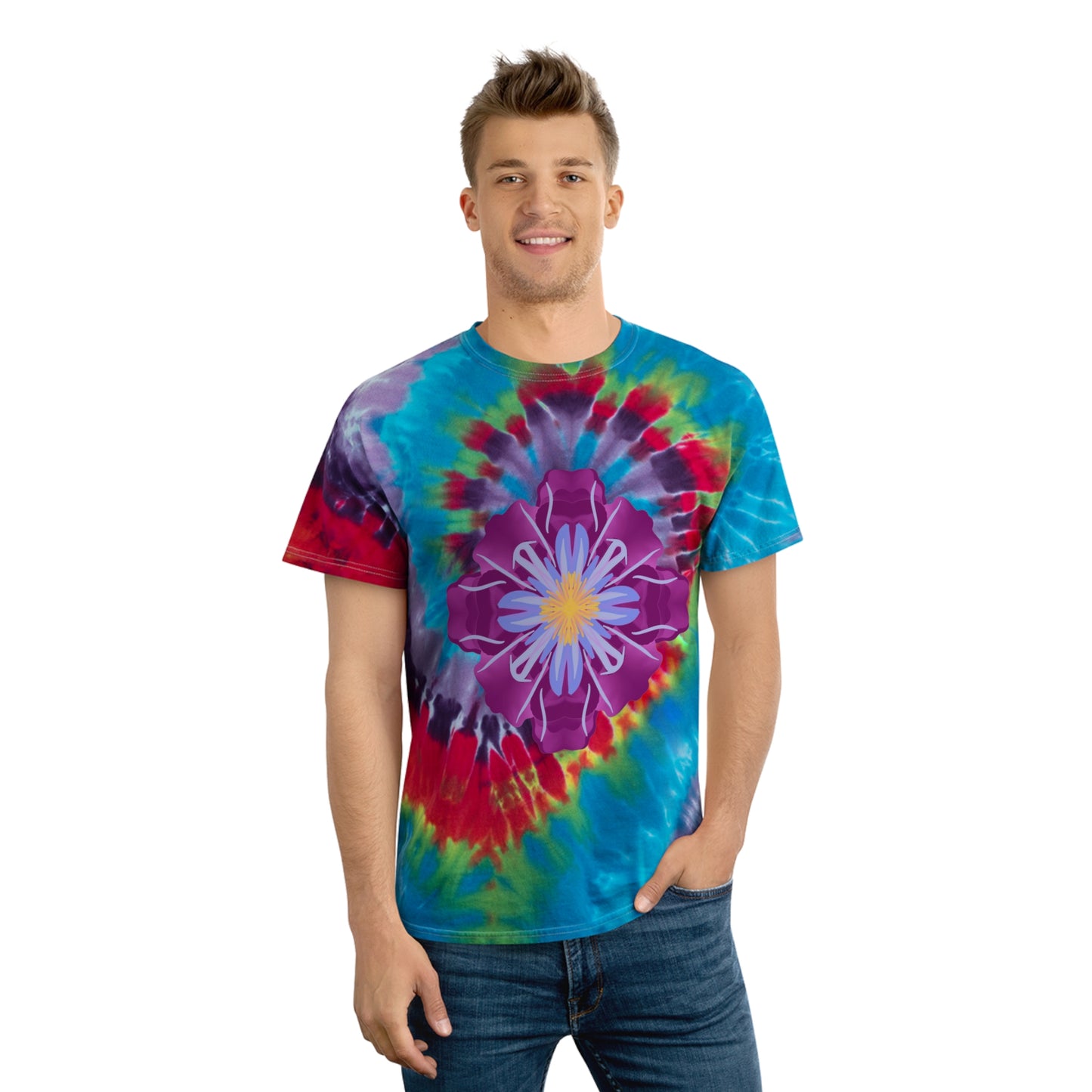 Fanciful Flowers 3 Tie-Dye Tee, Spiral