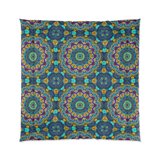 Bohemian Mandala Comforter — Colorful Kaleidoscope Bedding