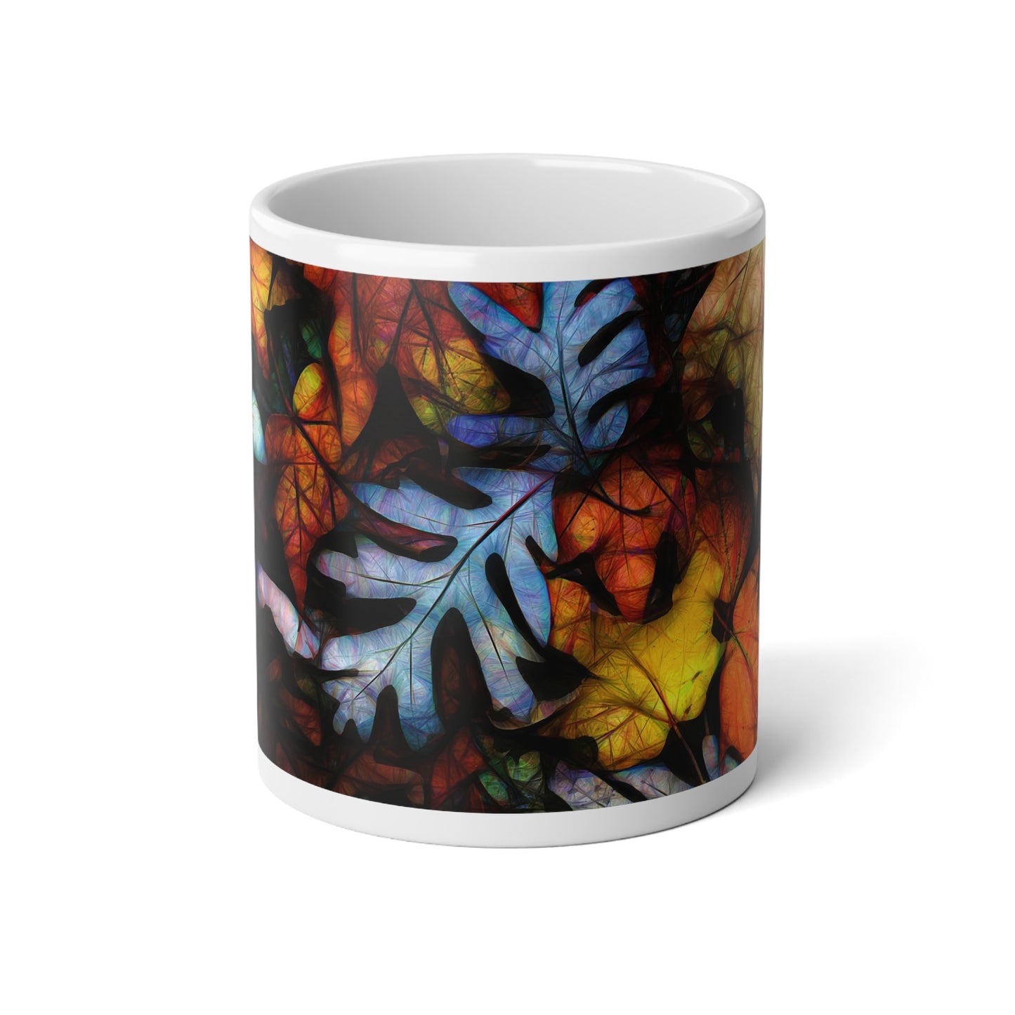 Mid October Leaves 1 Jumbo Mug | 20oz Coffee Cup, Fall Decor, Nature Lover Gift, Cozy Vibes, Seasonal Drinkware