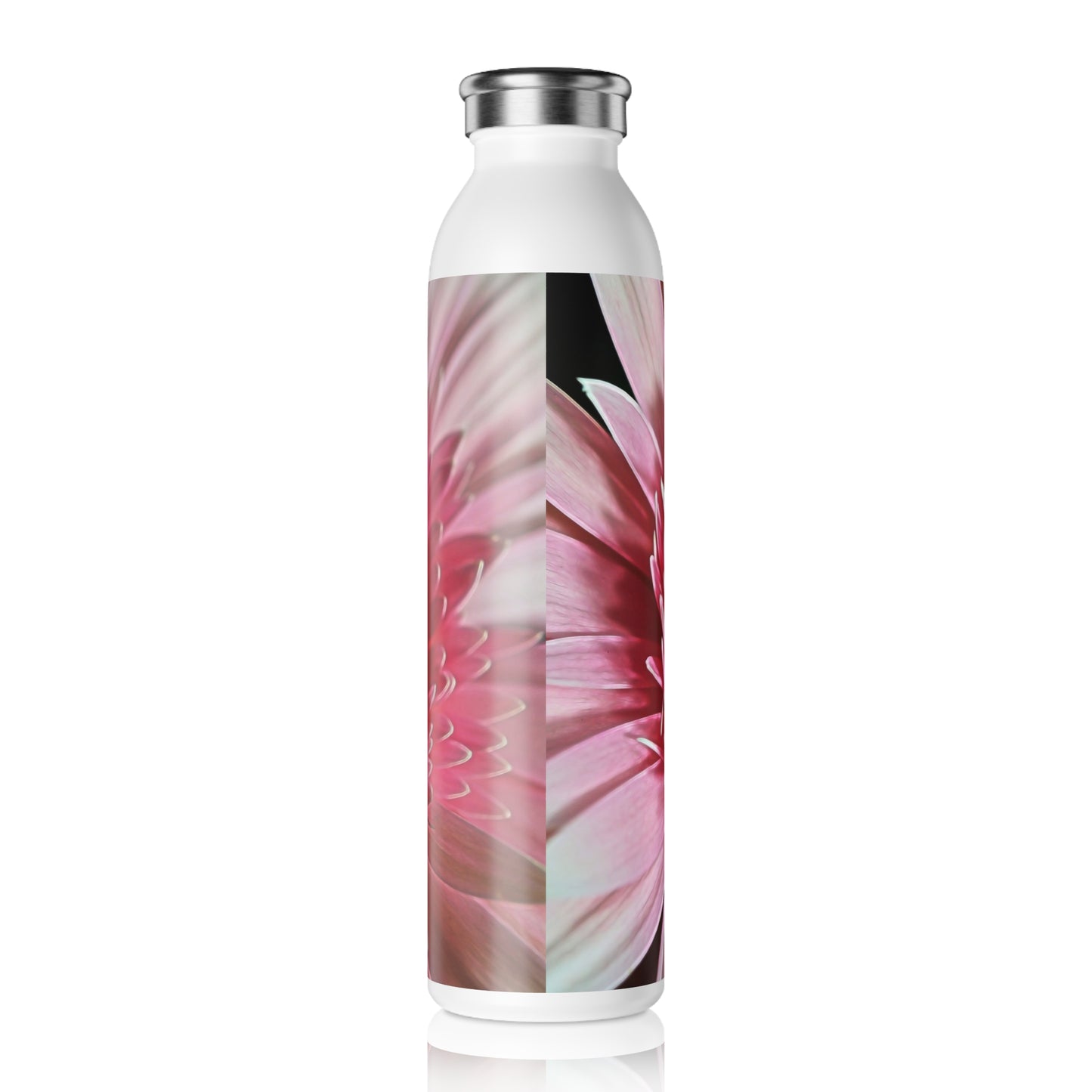Pink Daisy Slim Water Bottle – Gerbera Blossom Insulated Bottle