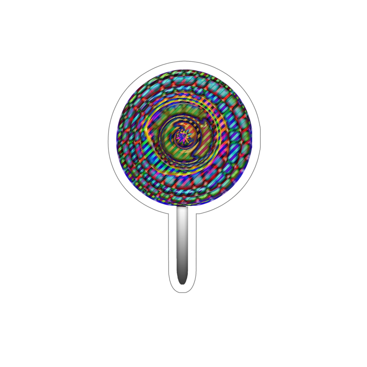 Rainbow Lollipop Kiss-Cut Stickers