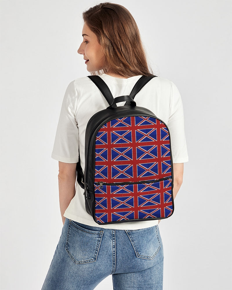 British Flag Pattern Classic Faux Leather Backpack