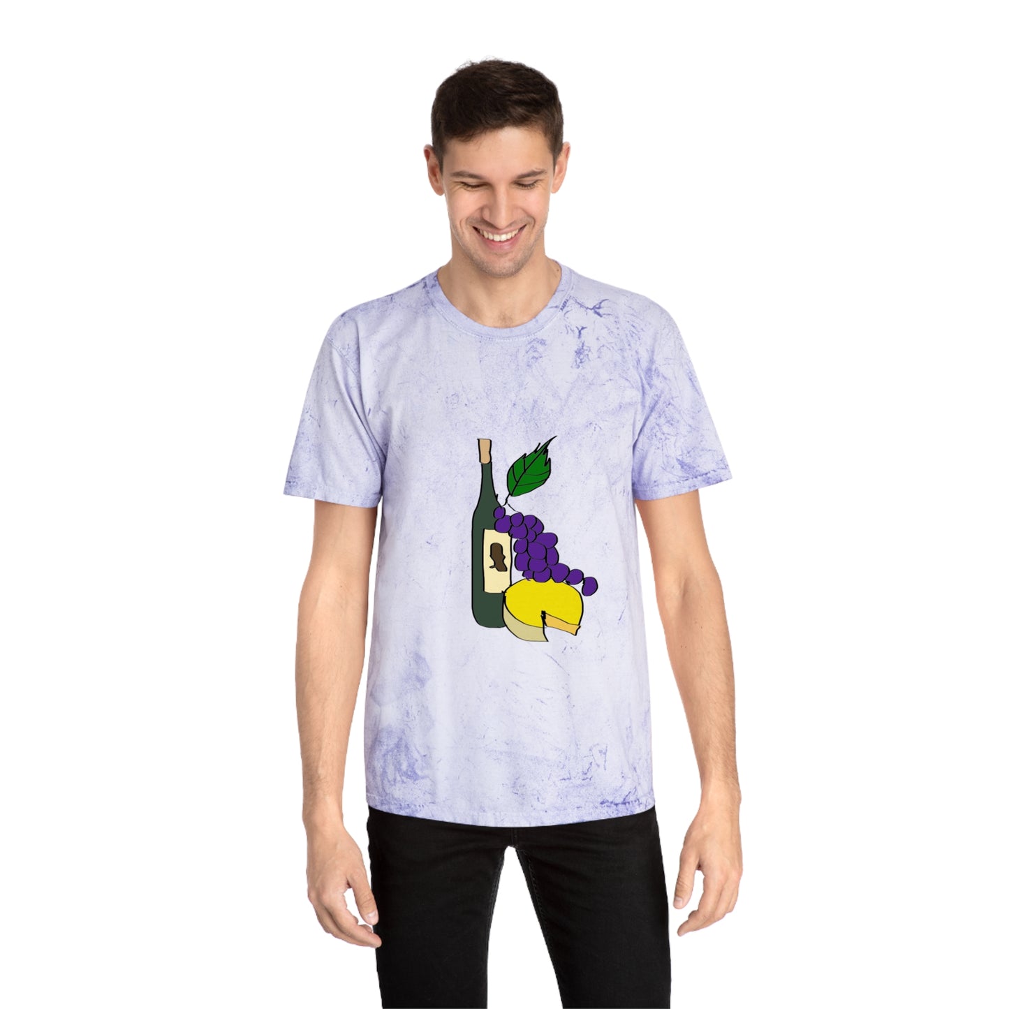 Wine and Cheese Unisex Color Blast T-Shirt