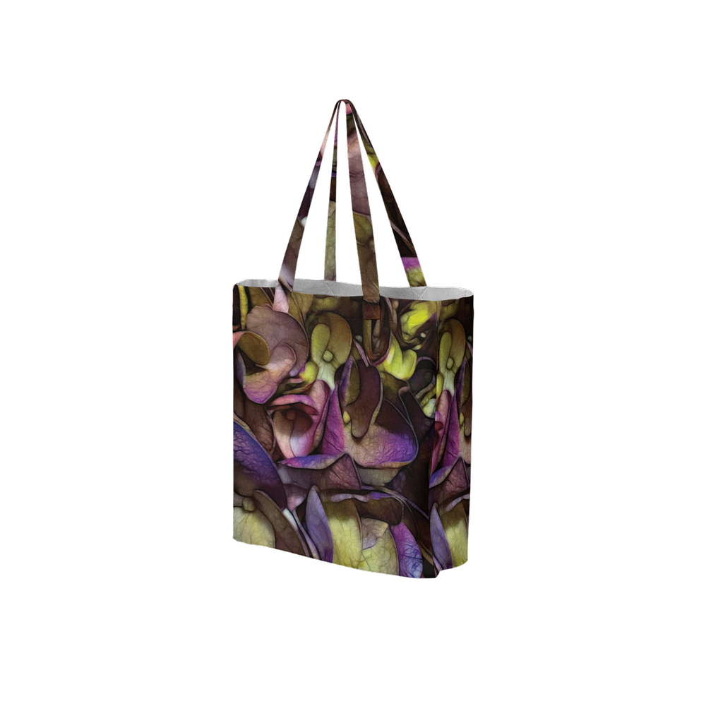 October Flowers 4 Large City Tote Bag Lined with Inside Pocket – Linen Like Fabric