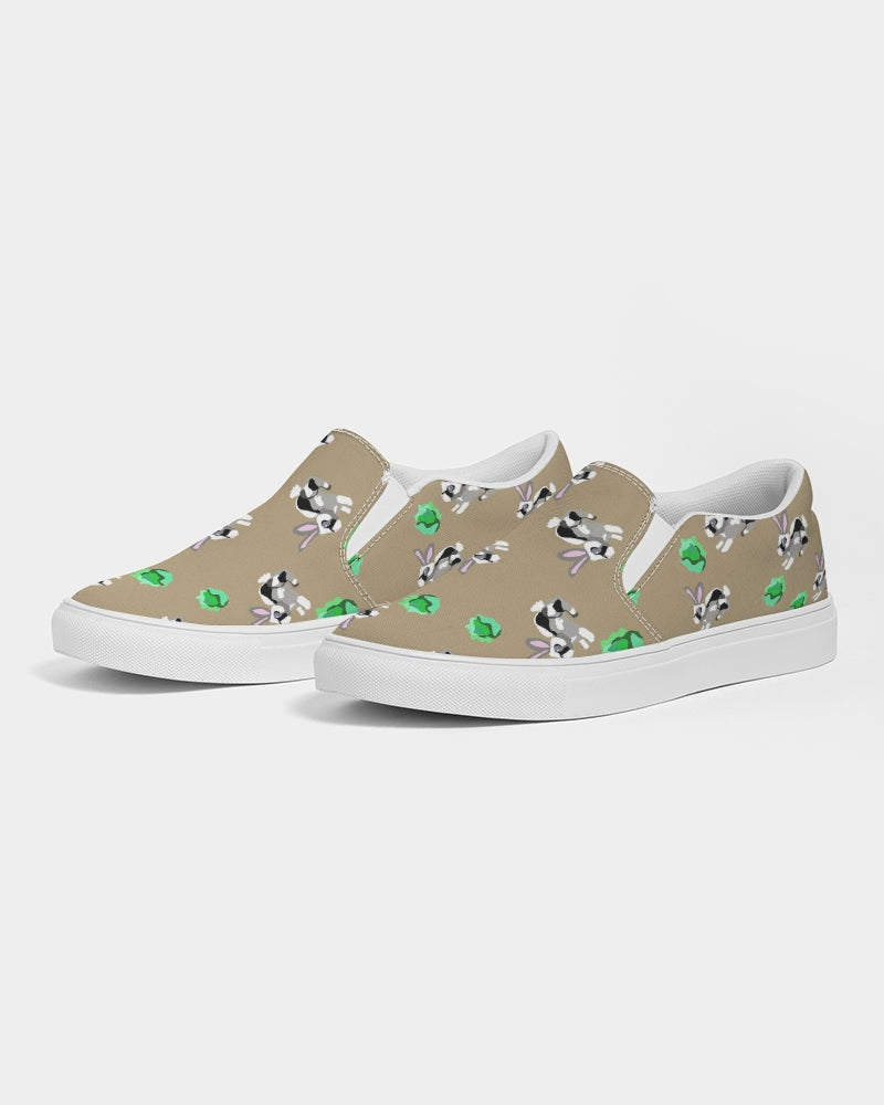 Bunnies Pattern Women's Slip-On Canvas Shoe