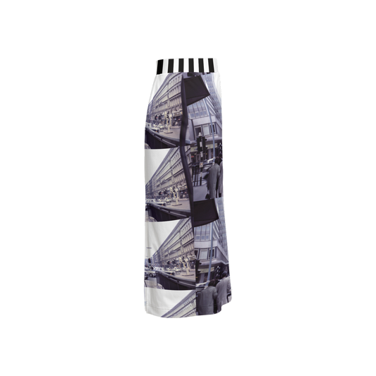 Europe 1967 No 5 Women's Back Split Pencil Skirt-Heavy Knit