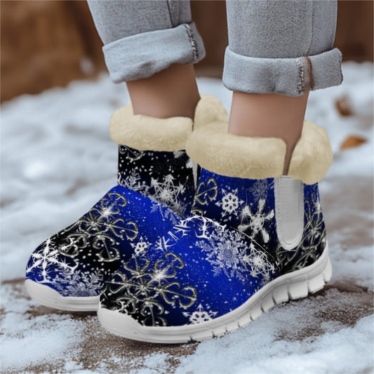 Snow Boots Snowflakes at Night