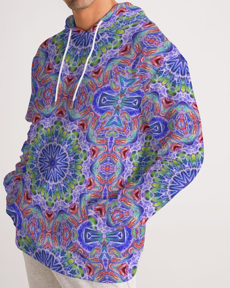 Blue Red Kaleidoscope Men's All-Over Print Hoodie