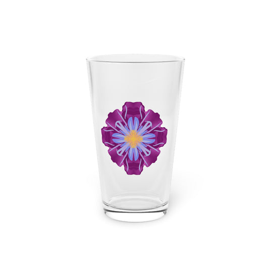 Fanciful Flowers 3 Pint Glass, 16oz