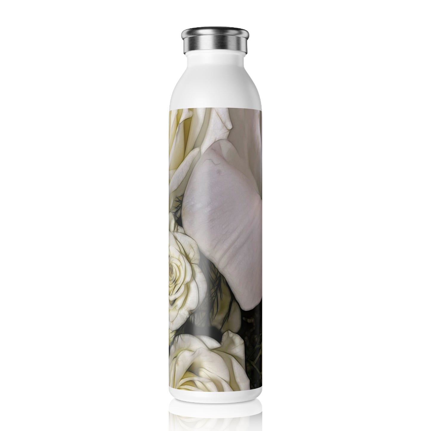 November Flowers 4 Slim Water Bottle | Perfect for Fitness, Eco-Friendly Lifestyle, Gifts, Weddings, and Daily Hydration