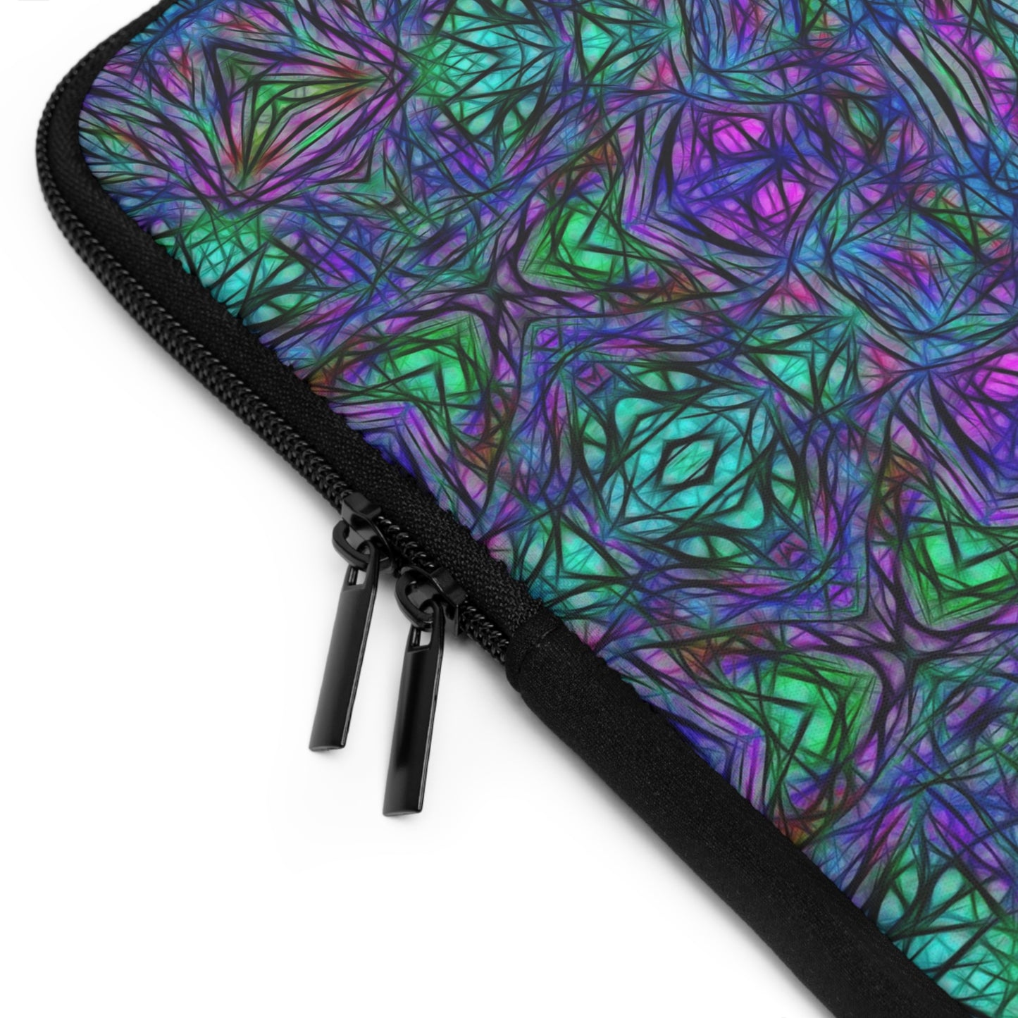 Blue Green Purple Kaleidoscope Laptop Sleeve