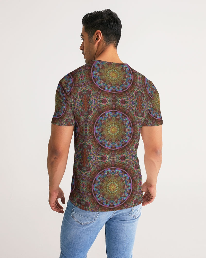 Blue Pink Windy Kaleidoscope Men's All-Over Print Tee