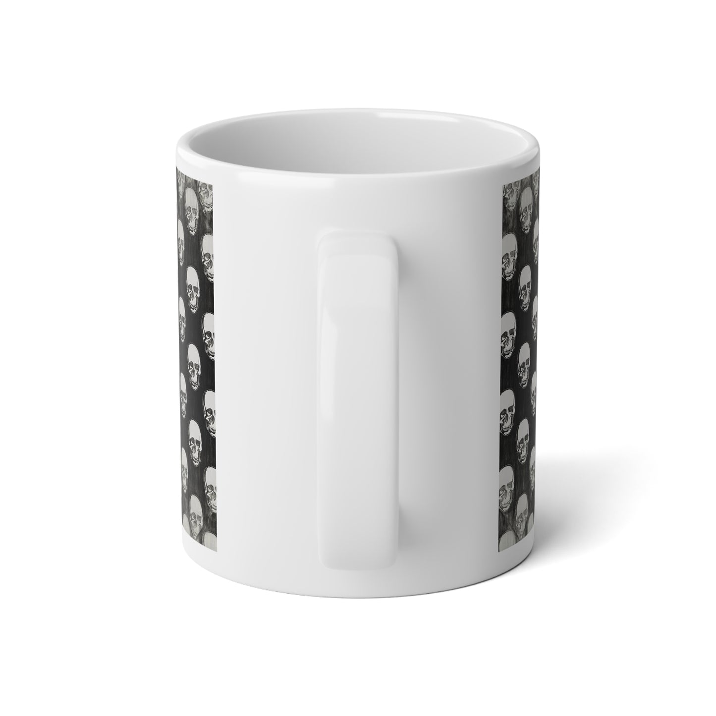Gothic Skull Jumbo Mug | 20oz | Ideal for Coffee Lovers, Halloween Decor, Dark Aesthetic, Gift for Skulls and Bones Fans