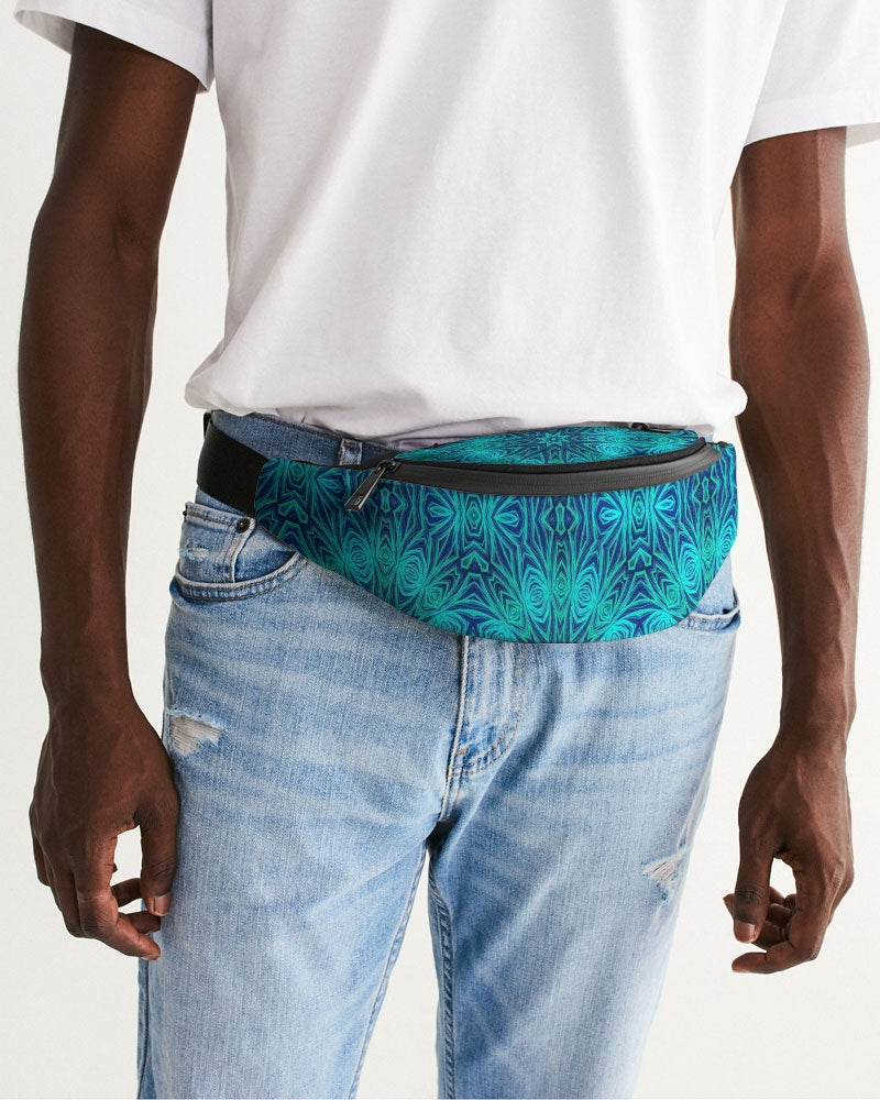 Blue Ice Kaleidoscope Crossbody Sling Bag