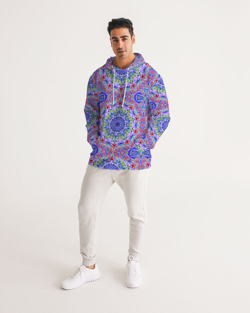 Blue Red Kaleidoscope Men's All-Over Print Hoodie