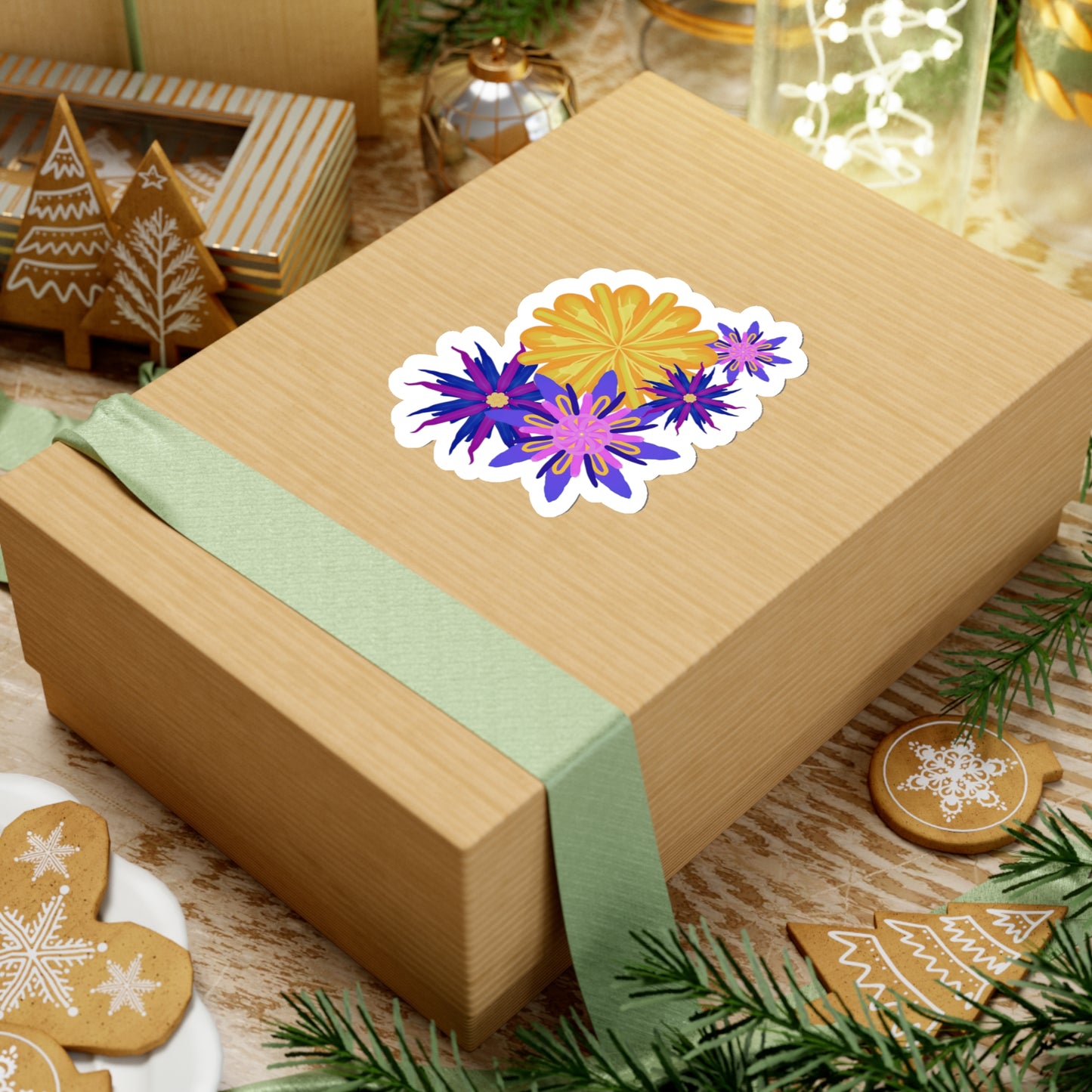 Fanciful Flowers Kiss-Cut Stickers